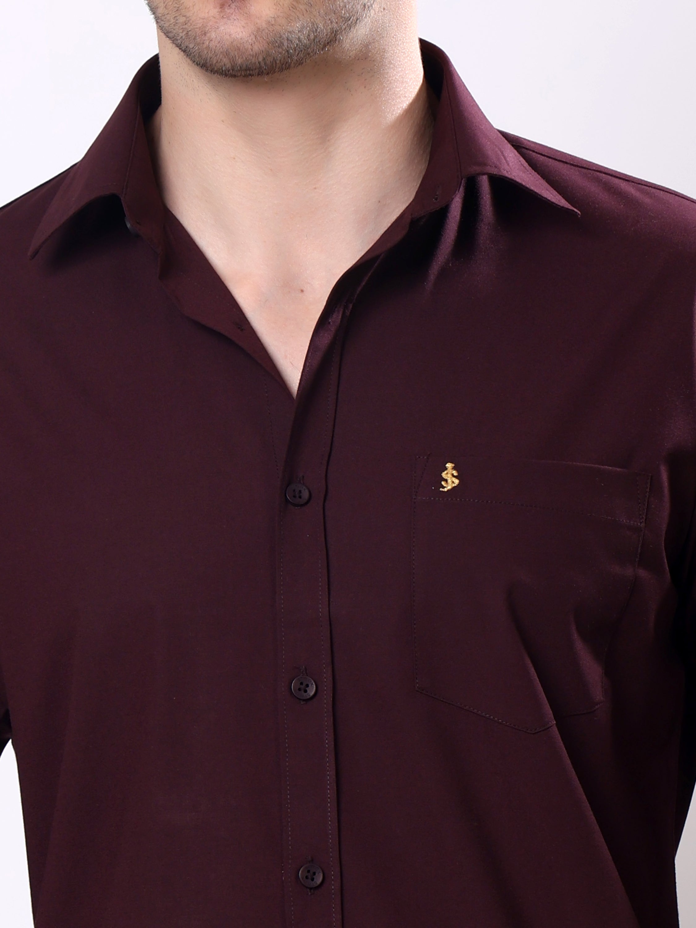 Stylox Men’s Regular Fit Full Sleeve Solid Casual Shirt - Stylox
