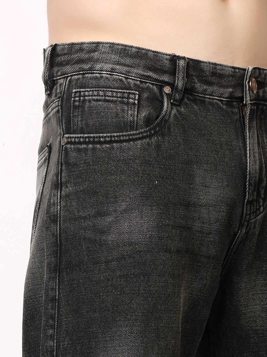 Stylox Men’s Washed Stretchable Baggy Fit Jeans – Loose Fit Vintage Denim for Casual &amp; Streetwear