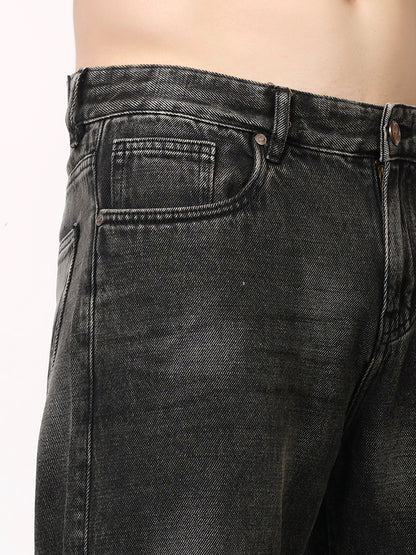 Stylox Men’s Washed Stretchable Baggy Fit Jeans – Loose Fit Vintage Denim for Casual &amp; Streetwear