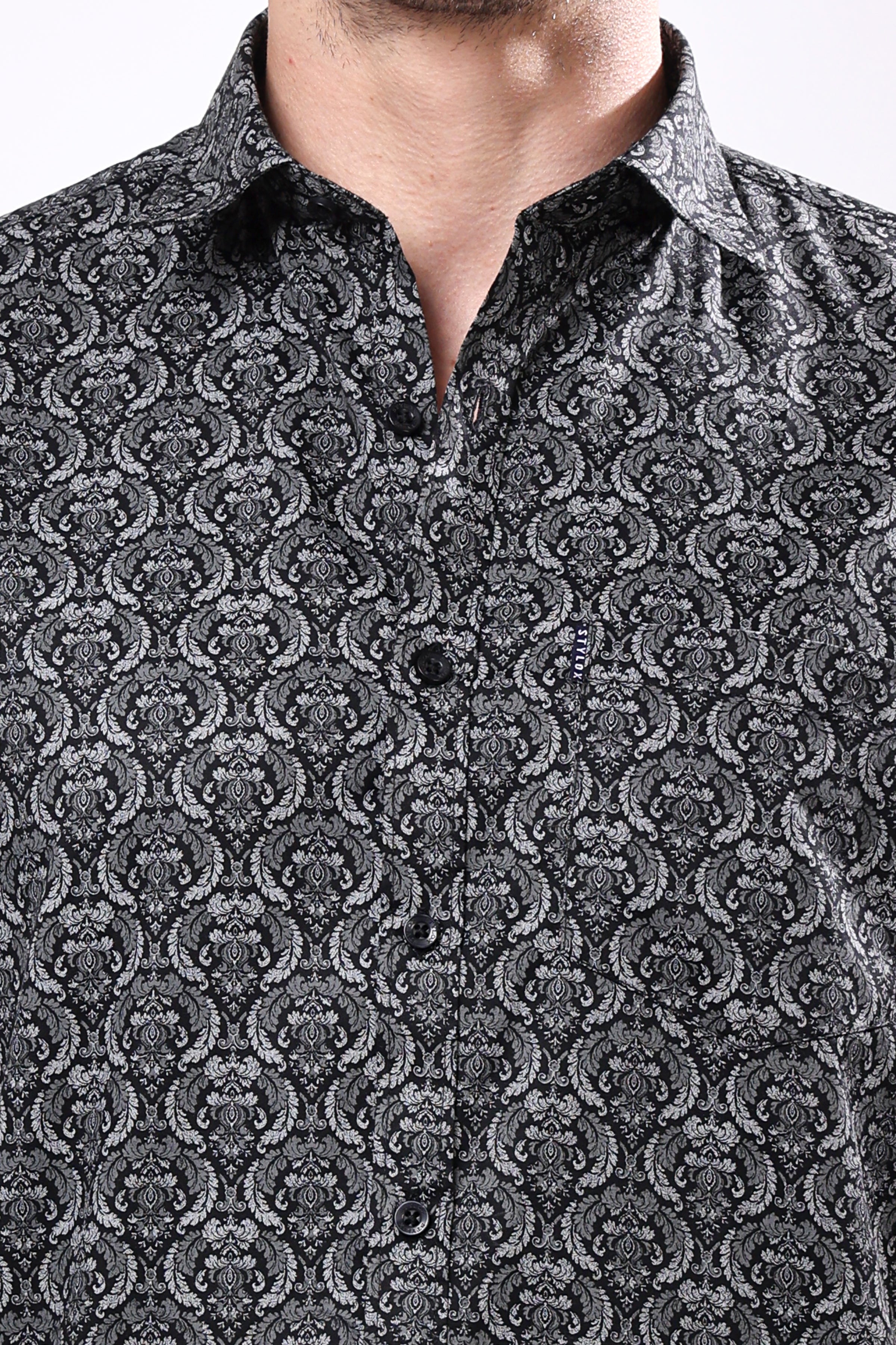 Stylox Men's Half Sleeve Floral Printed Casual Shirt – Trendy Cotton Blend Regular Fit Summer Shirt for Stylish Everyday Wear - Stylox