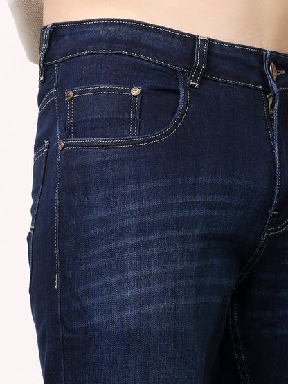 Stylox Men’s Bootcut Fit Solid Jeans | Classic Denim Mid-Rise Casual Wear for Men|J-08