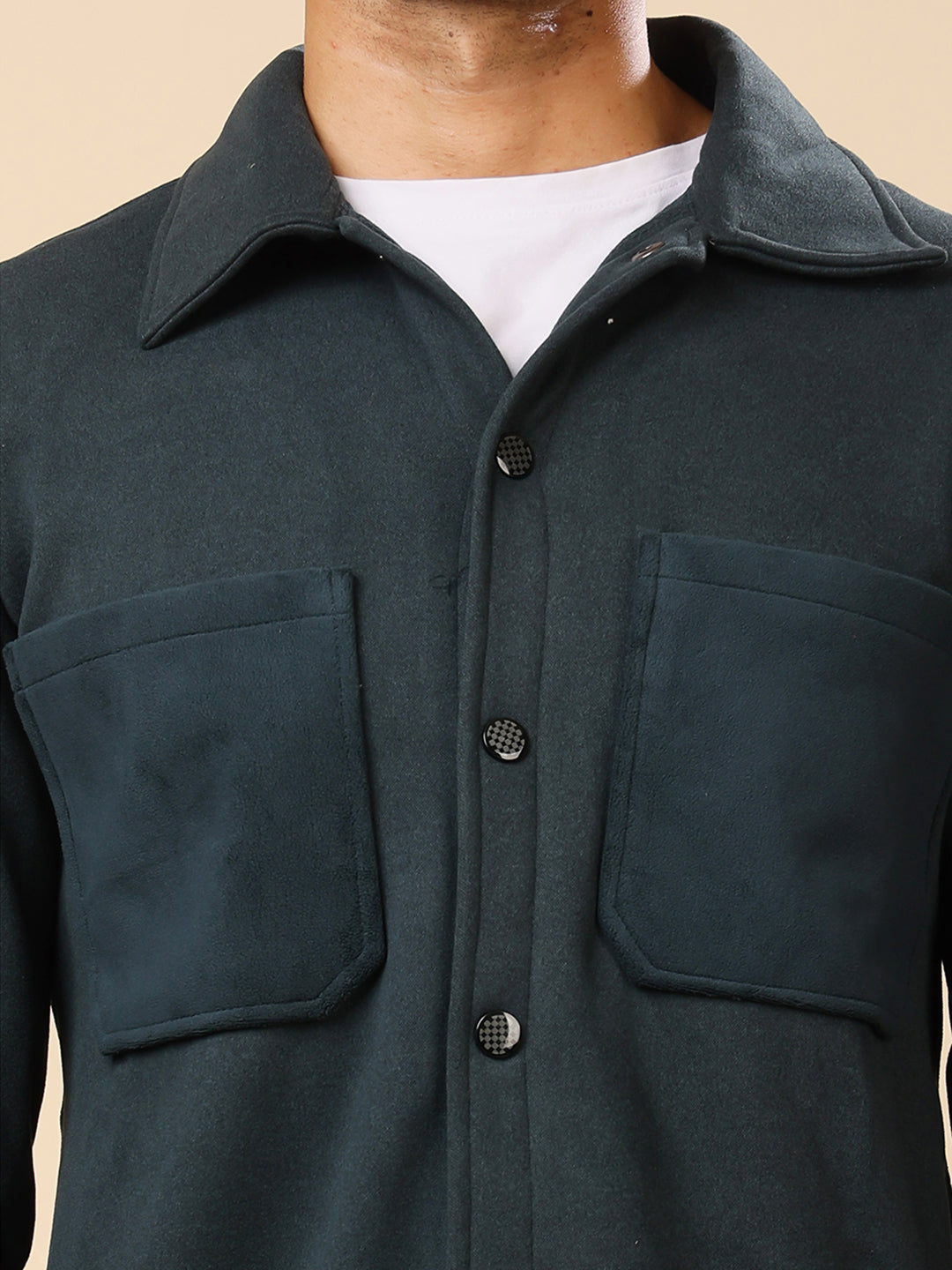 Stylox Men’s Shacket with Button Closure – Stylish Jacket for Every Season