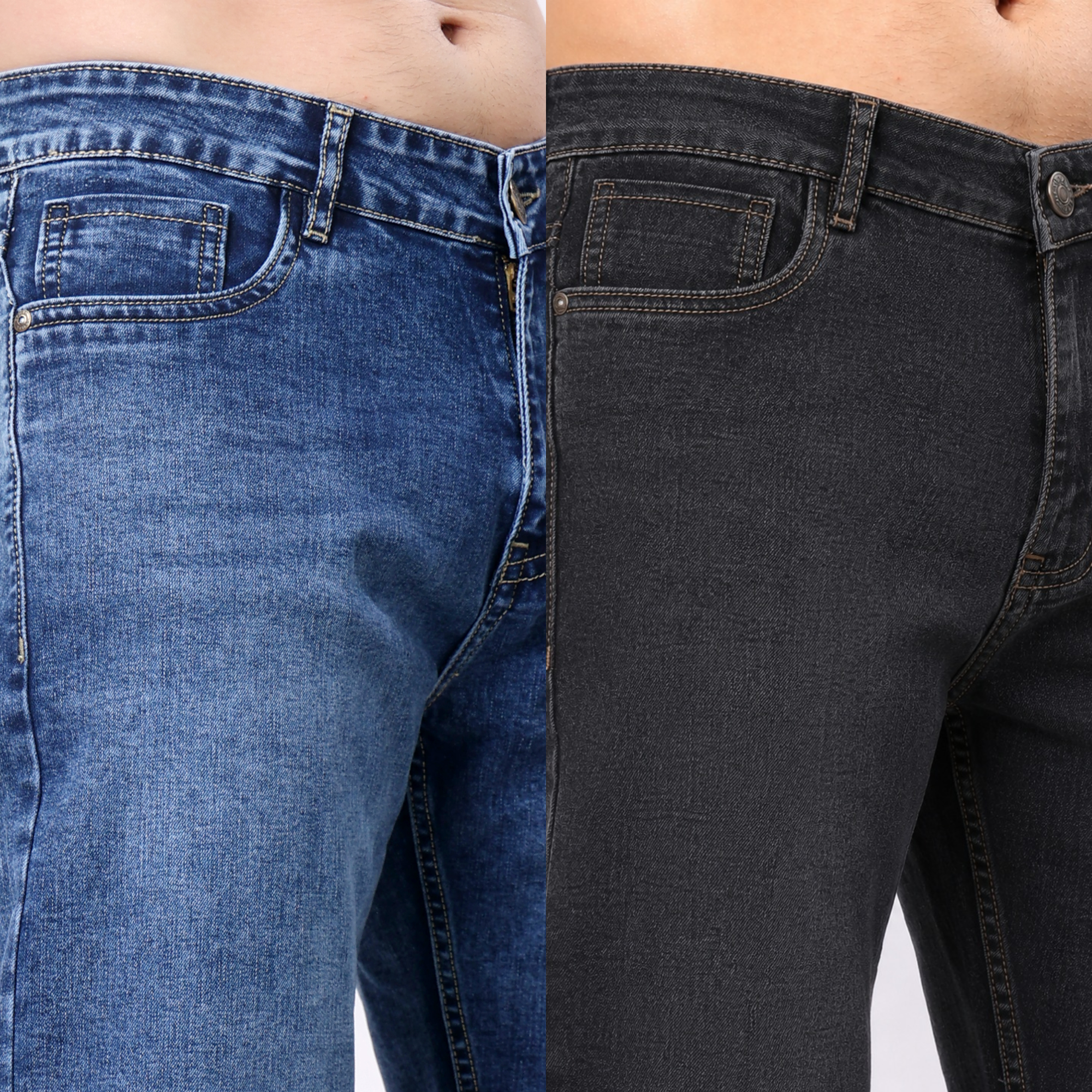 Stylox Men's Comfort & Slim Fit Stretchable Denim Jeans Combo (Pack Of 2) - Stylox