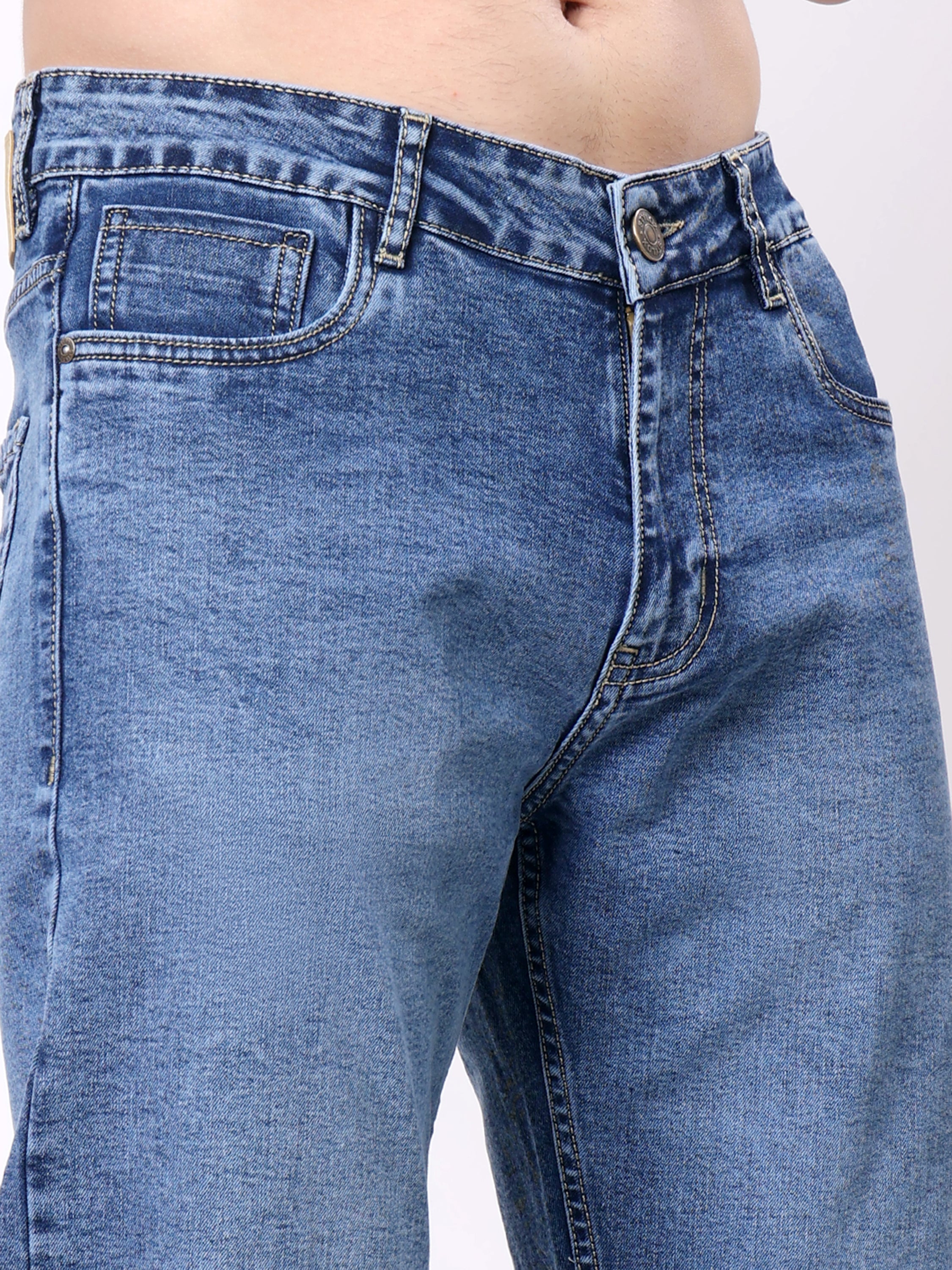 Stylox Men’s Comfort Fit Stretchable Denim Jeans - Stylox