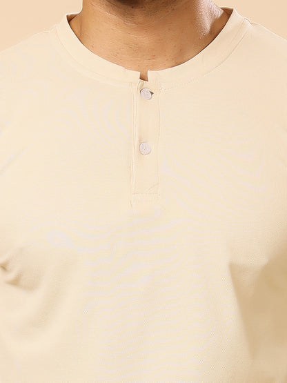 Stylox Men’s Henley Neck Full Sleeve Solid T-Shirt – Casual &amp; Stylish Everyday Wear