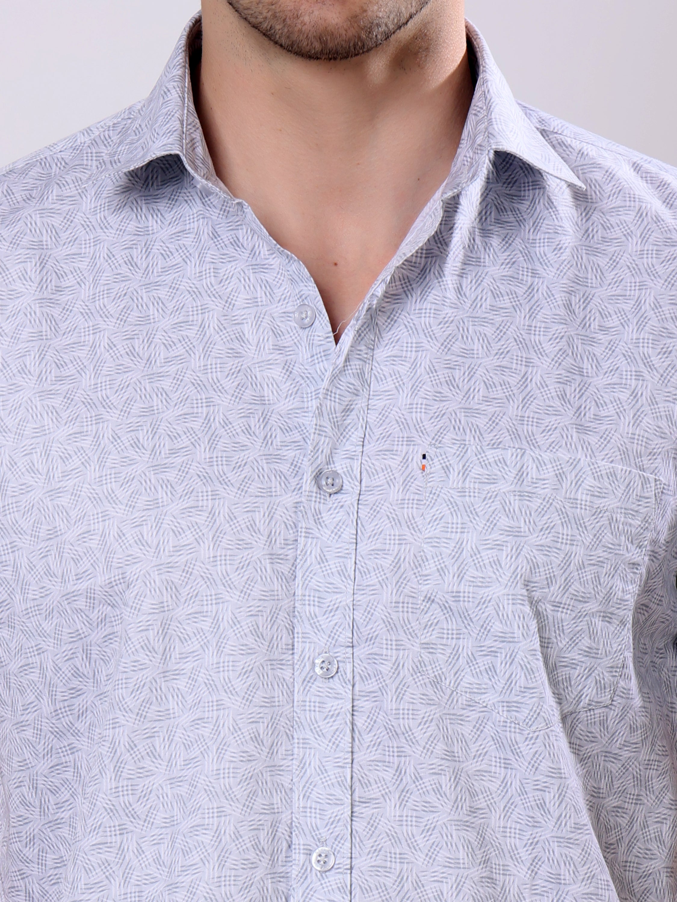 Stylox Men’s Regular Fit Half Sleeve Abstract print Cotton Summer Casual Shirt - Stylox