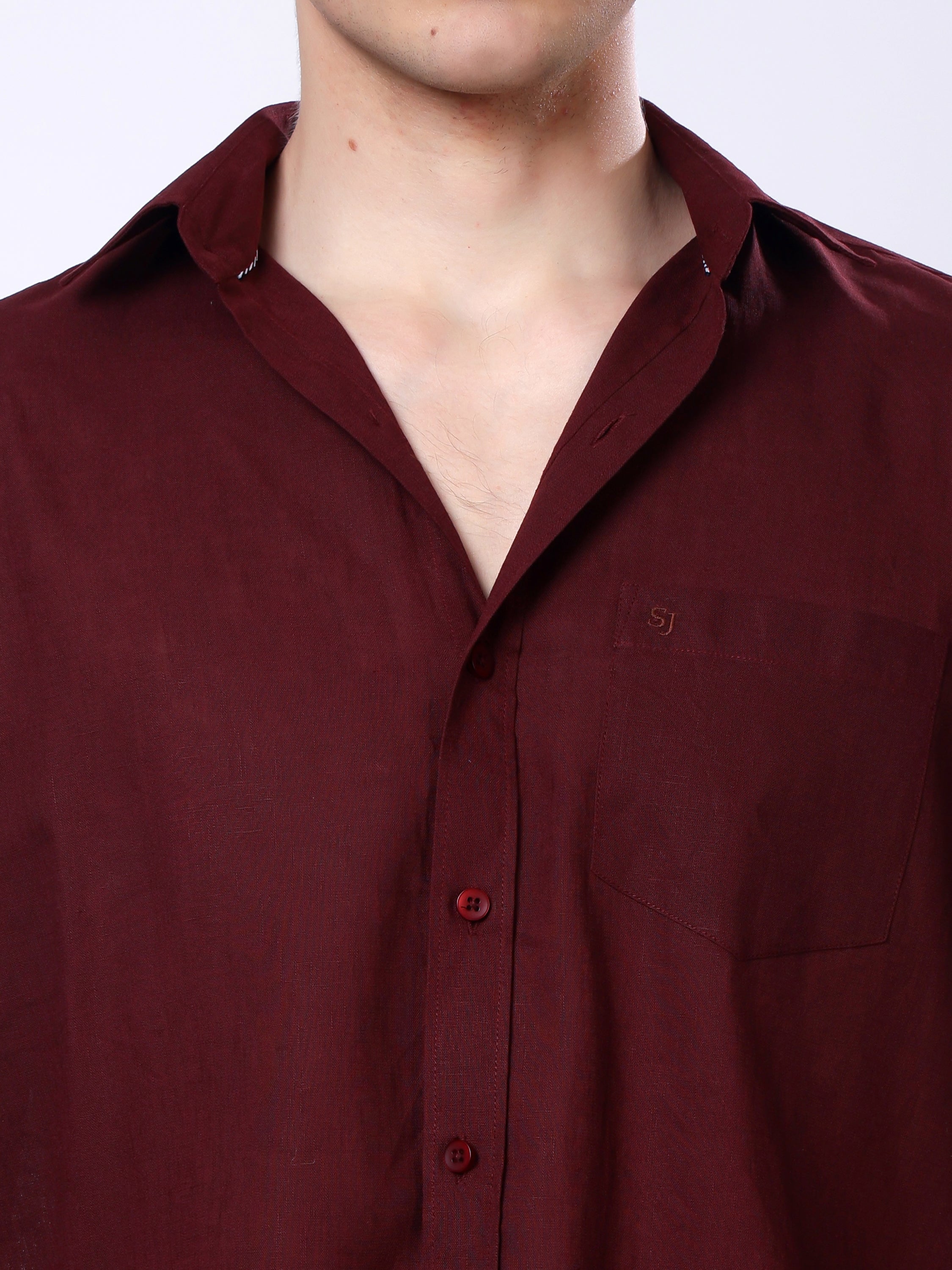 Stylox Men’s Regular Fit Full Sleeve Solid Casual Shirt - Stylox