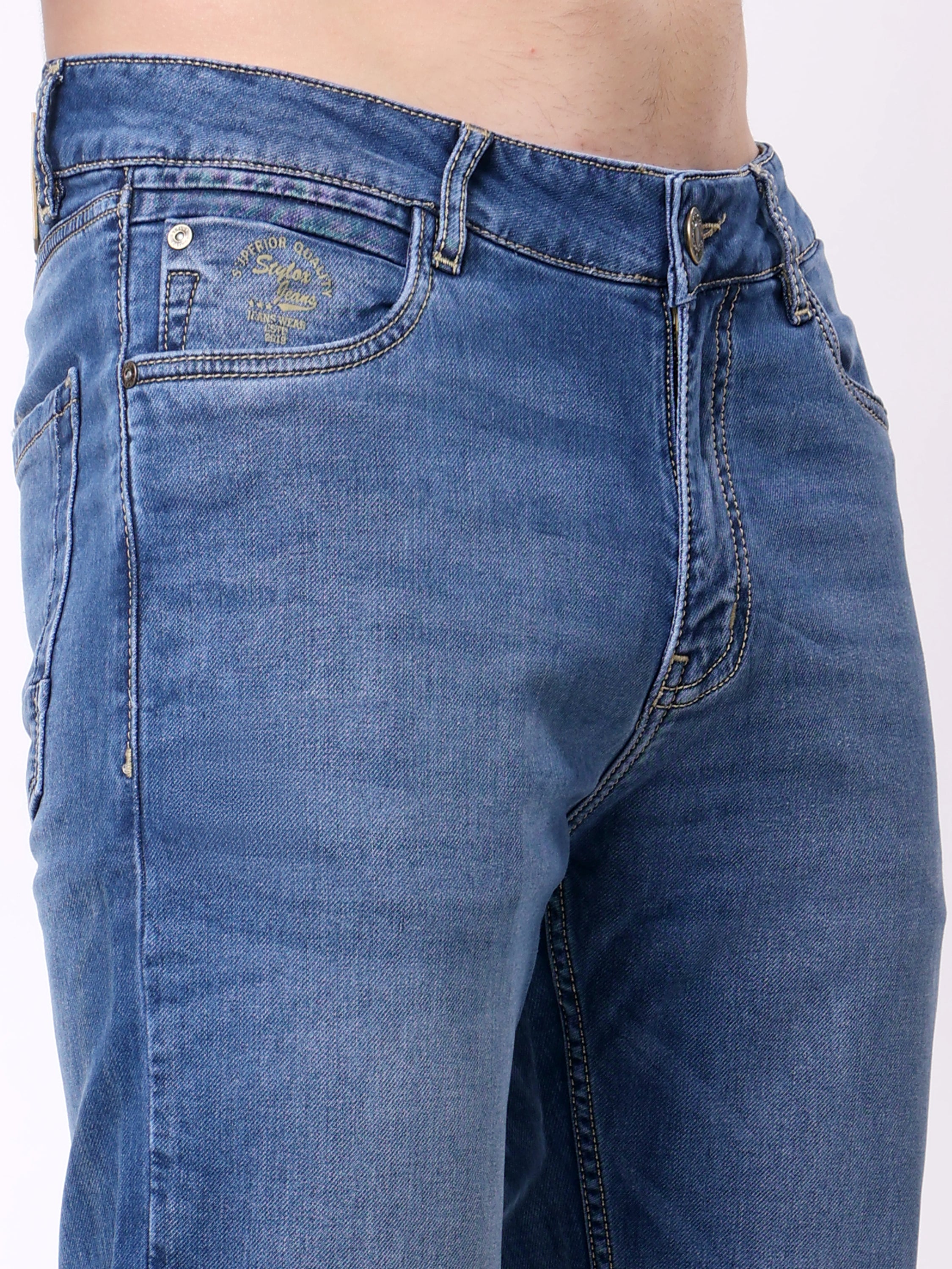 Stylox Men’s Stretchable Slim Fit Casual Denim Jeans - Stylox