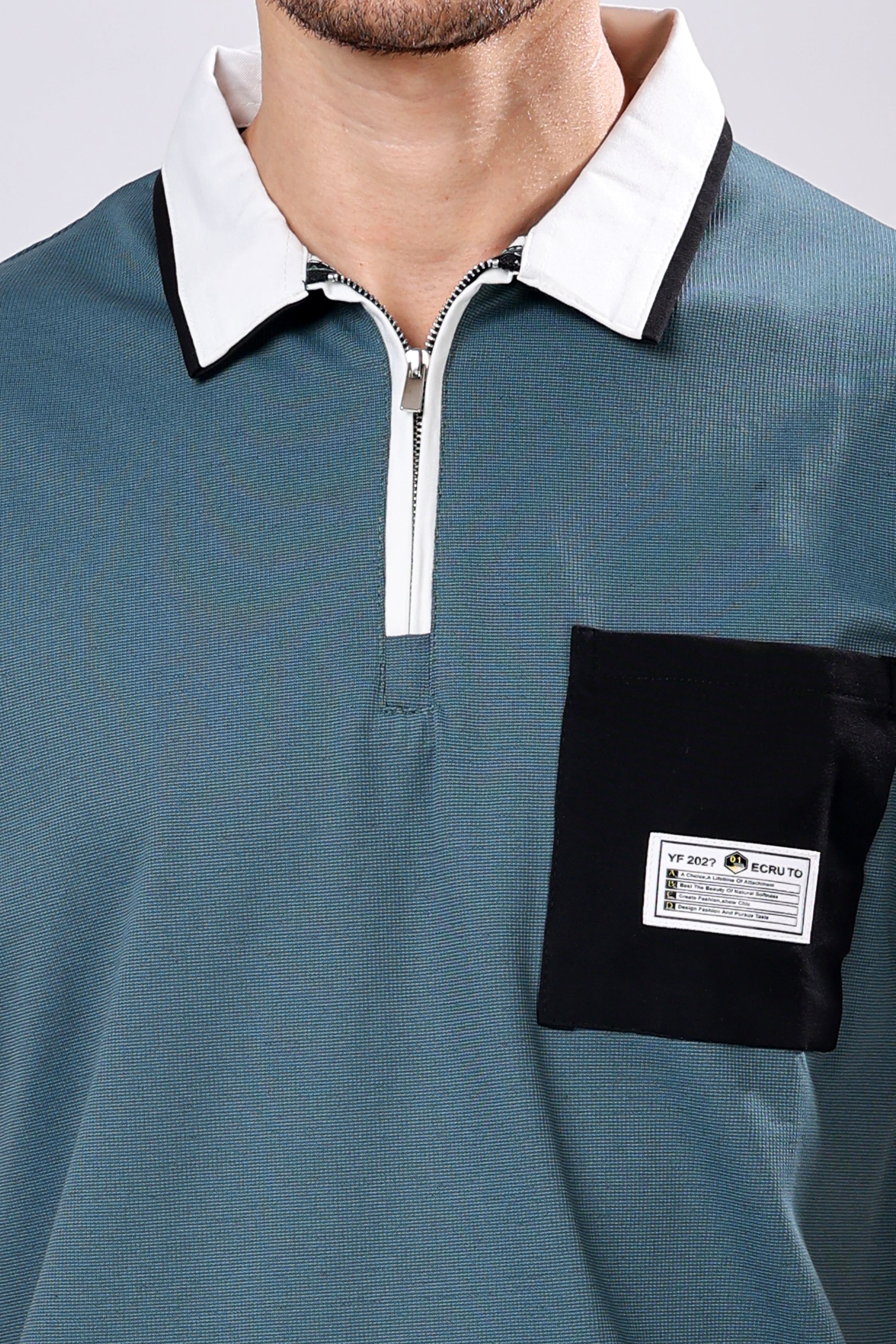 Stylox Men’s Polo Neck Solid T-Shirt with Single Pocket – Classic Style, Comfortable & Smart Casual Wear - Stylox