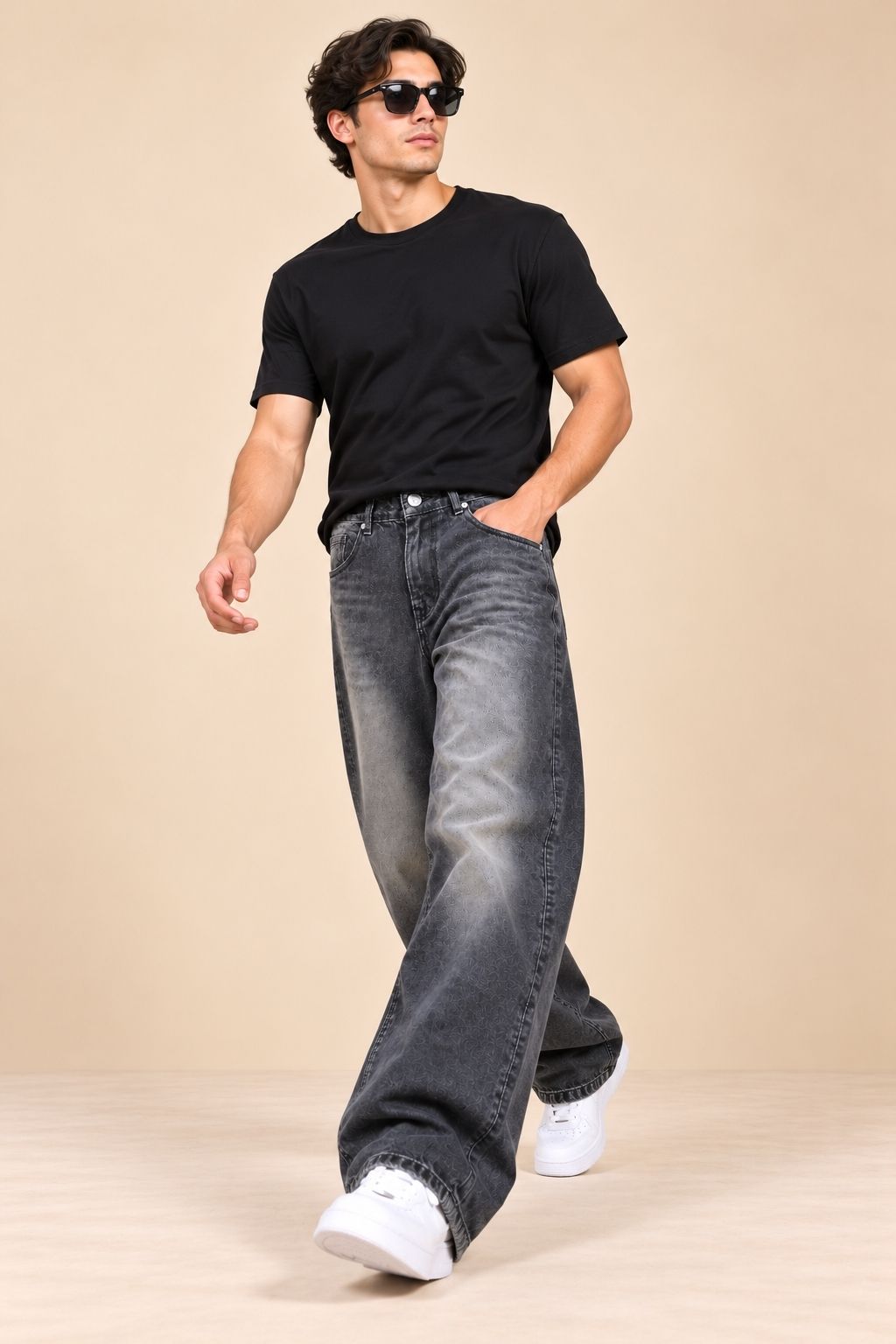 Stylox Men’s Flared Fit Non-Stretchable Denim Jeans