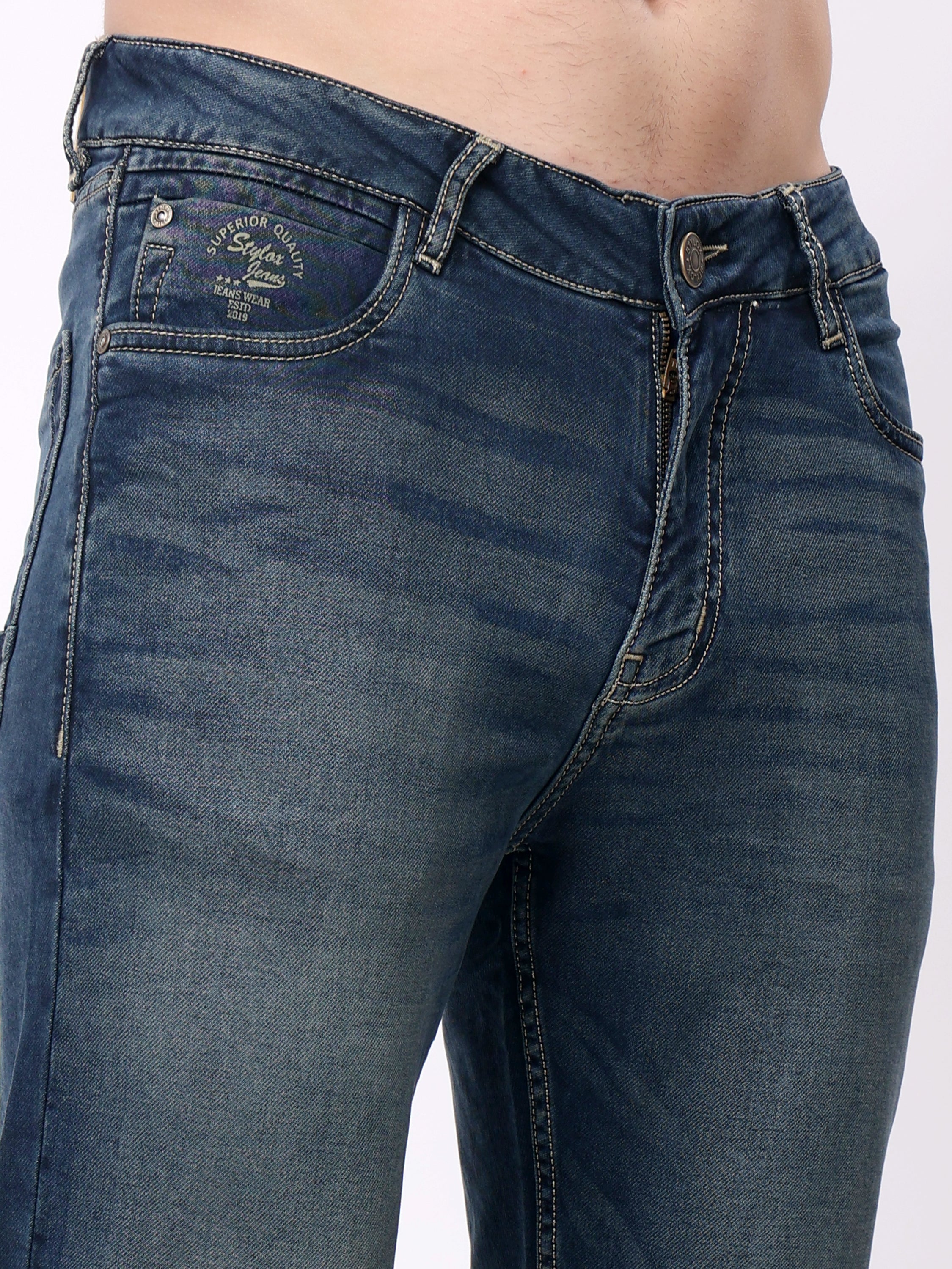 Stylox Men’s Stretchable Slim Fit Casual Denim Jeans - Stylox