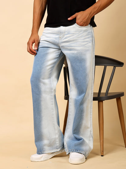 Stylox Men’s Baggy Fit Tie-Dye Washed Jeans | Relaxed Street Style Denim
