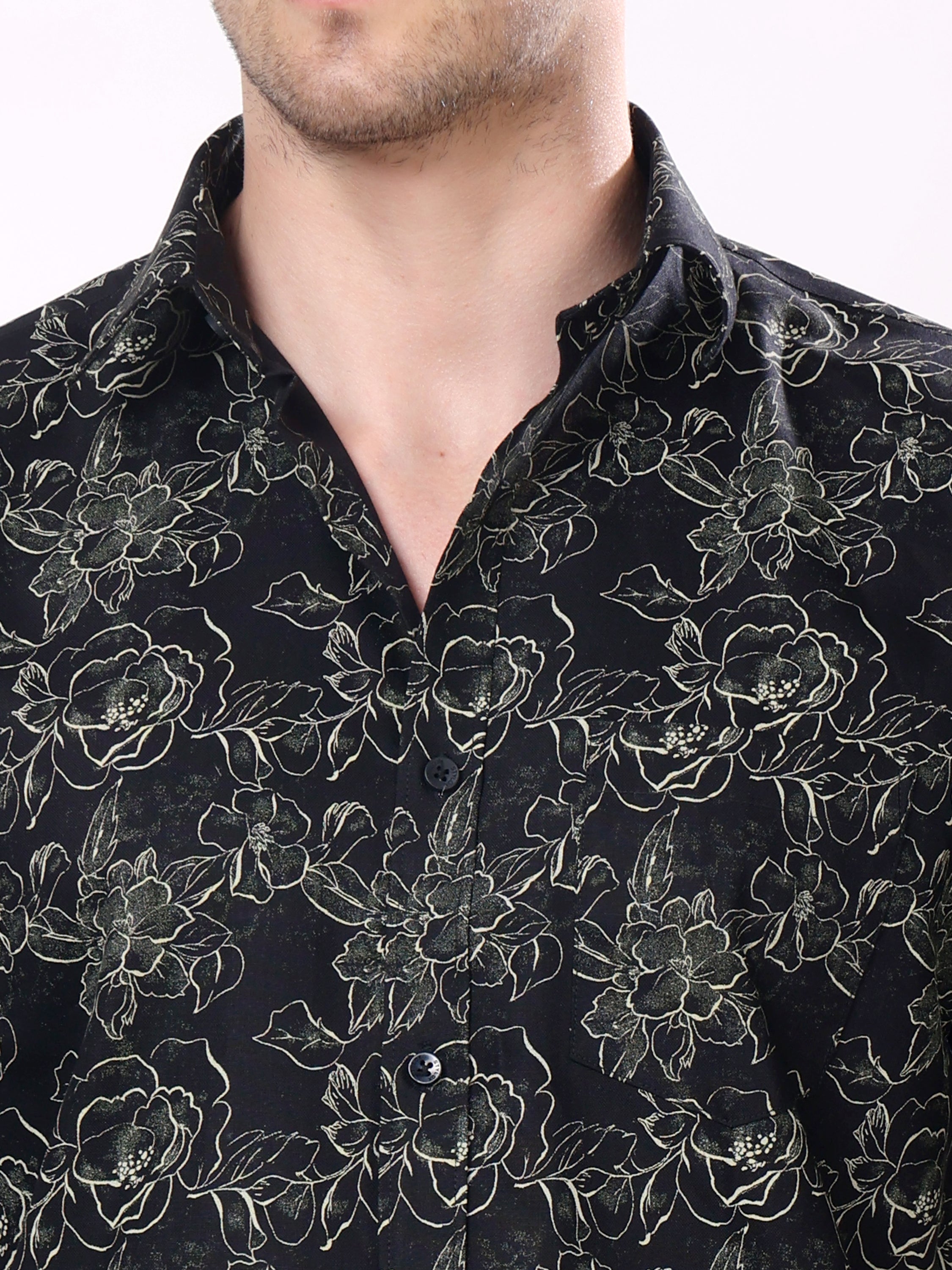 Stylox Men’s Regular Fit Half Sleeve Floral Printed Casual Stylish Party & Summer Shirt - Stylox