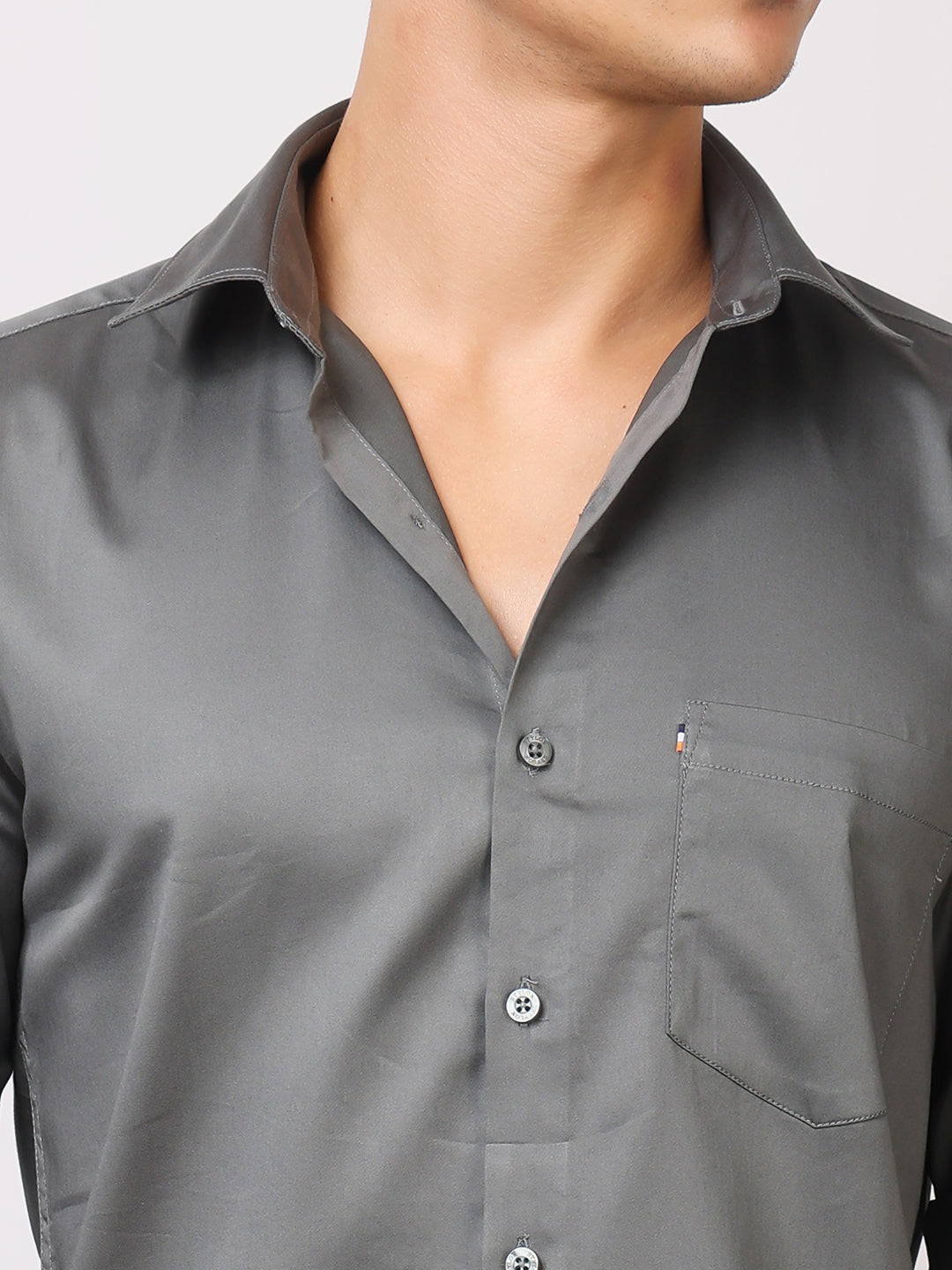 Stylox Men's Full Sleeve Solid Partywear Casual Shirt – Premium Shine Finish Cotton Blend Regular Fit Shirt for Stylish Evening & Occasion Wear - Stylox
