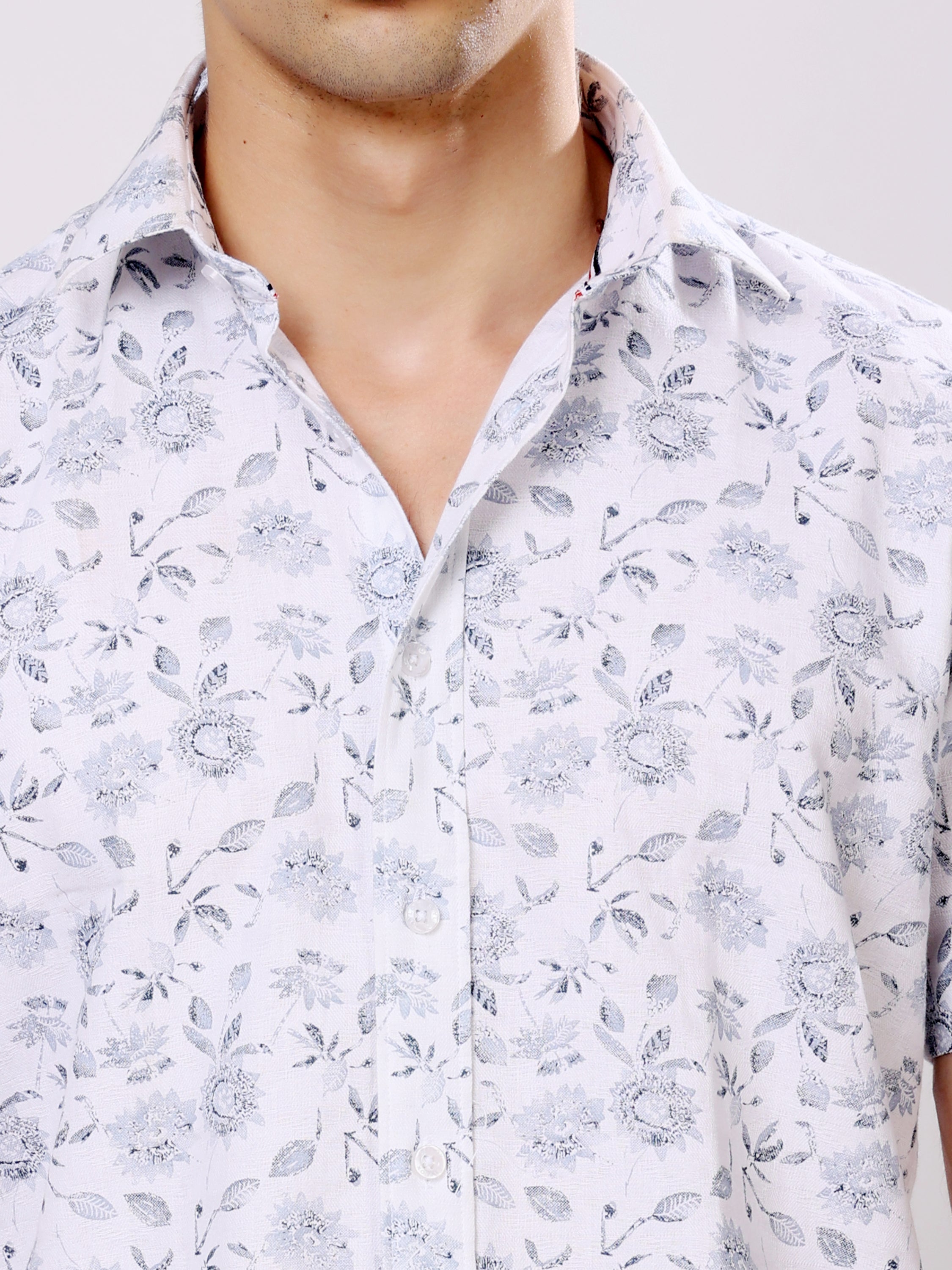 Stylox Men’s Regular Fit Half Sleeve Stylish Floral Printed Casual Summer Shirt - Stylox