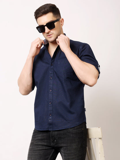 Stylox Men’s Regular Fit Oxford Full Sleeve Solid Shirt | Premium Cotton Blend Casual &amp; Formal Wear