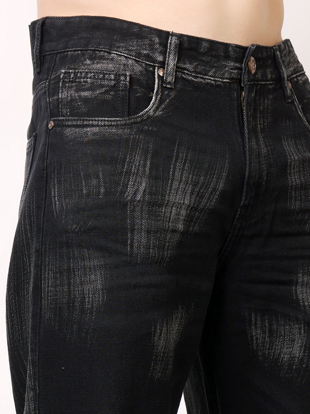 Stylox Men’s Washed Stretchable Baggy Fit Jeans – Loose Fit Vintage Denim for Streetwear & Casual Wear |J-10 - Stylox