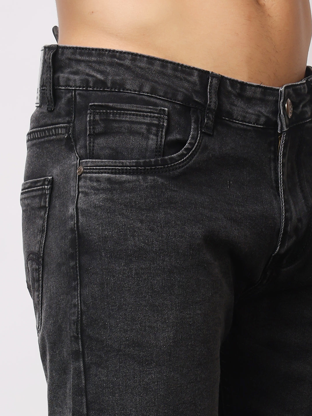 Stylox Men’s Comfort Fit Solid Jeans | Premium Stretchable Plain Denim Jeans for Men | Mid-Rise Relaxed Fit Jeans - Stylox