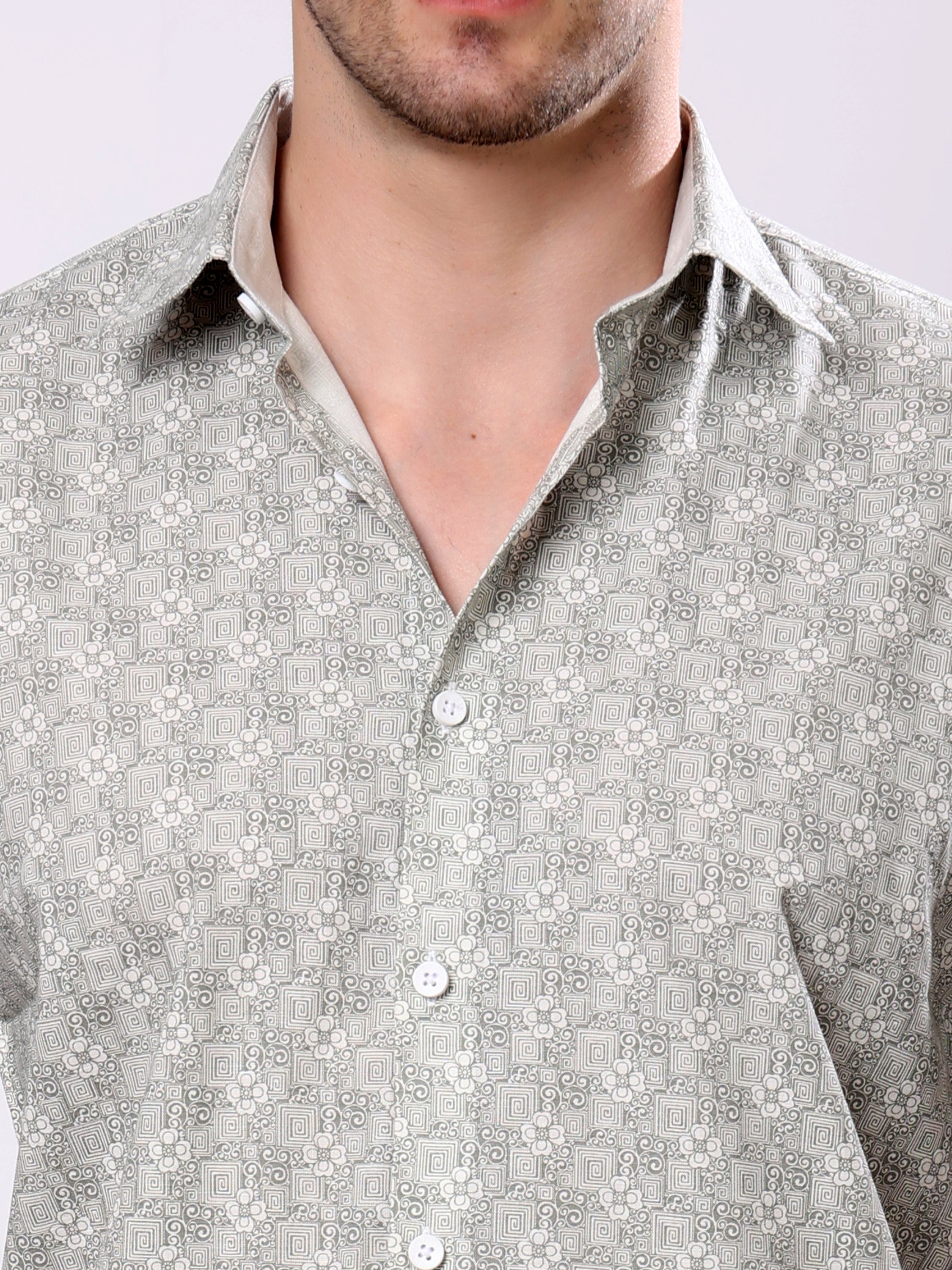 Stylox Men’s Regular Fit Half Sleeve Abstract print Summer Casual Shirt - Stylox