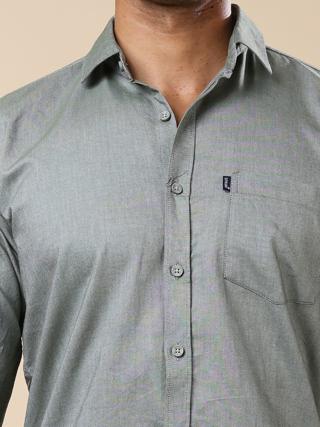 Stylox Men’s Regular Fit Oxford Full Sleeve Solid Shirt – Classic Elegance with Modern Comfort