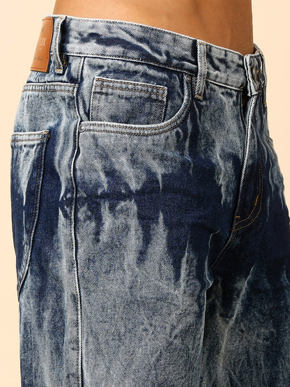 Stylox Men’s Baggy Fit Tie-Dye Washed Jeans – Street Style Denim for Trendy Look