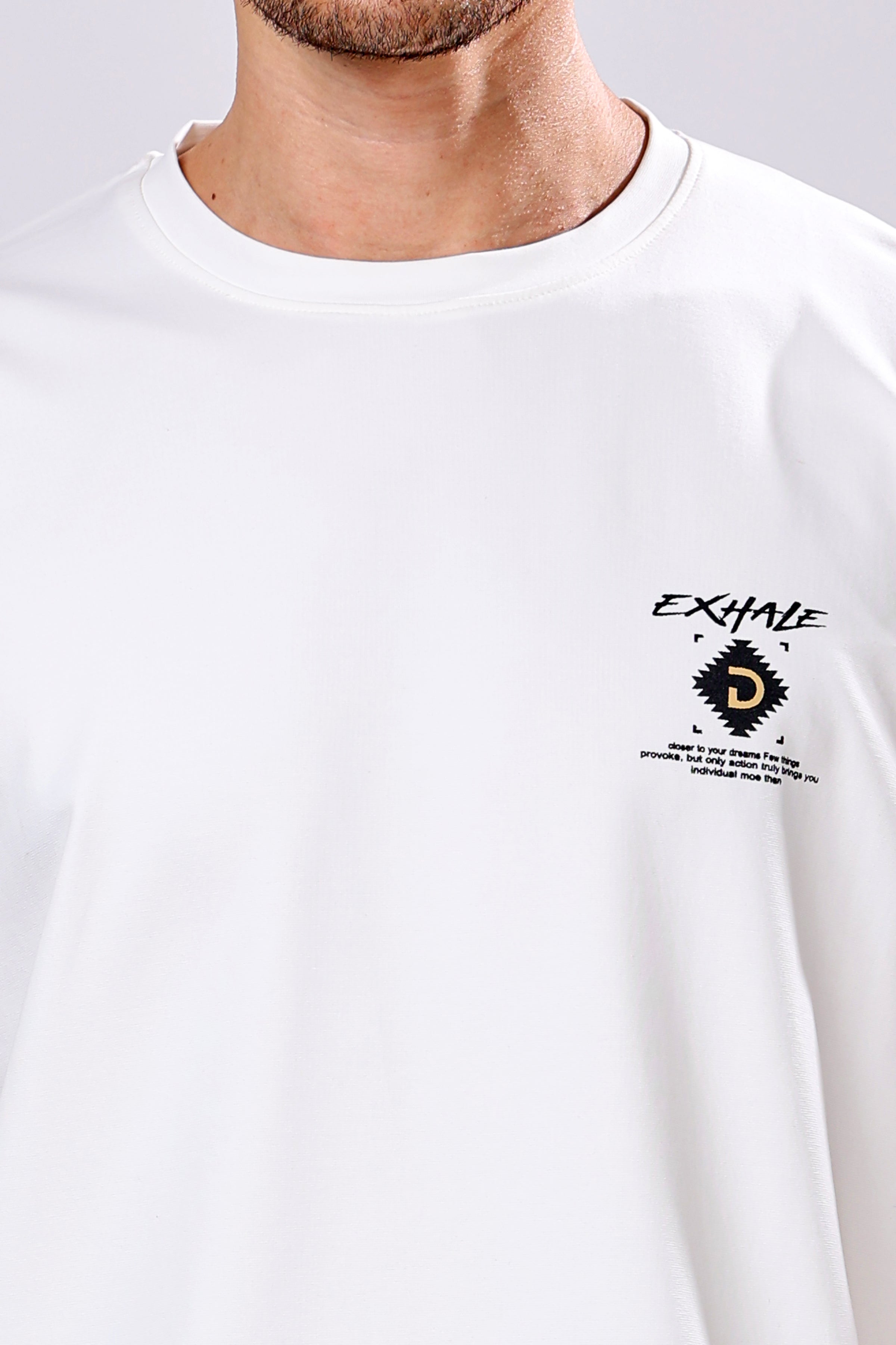 Stylox Men’s Oversized Round Neck Half Sleeve Back Printed T-Shirt | Premium Cotton Loose Fit Graphic Tee for Streetwear - Stylox