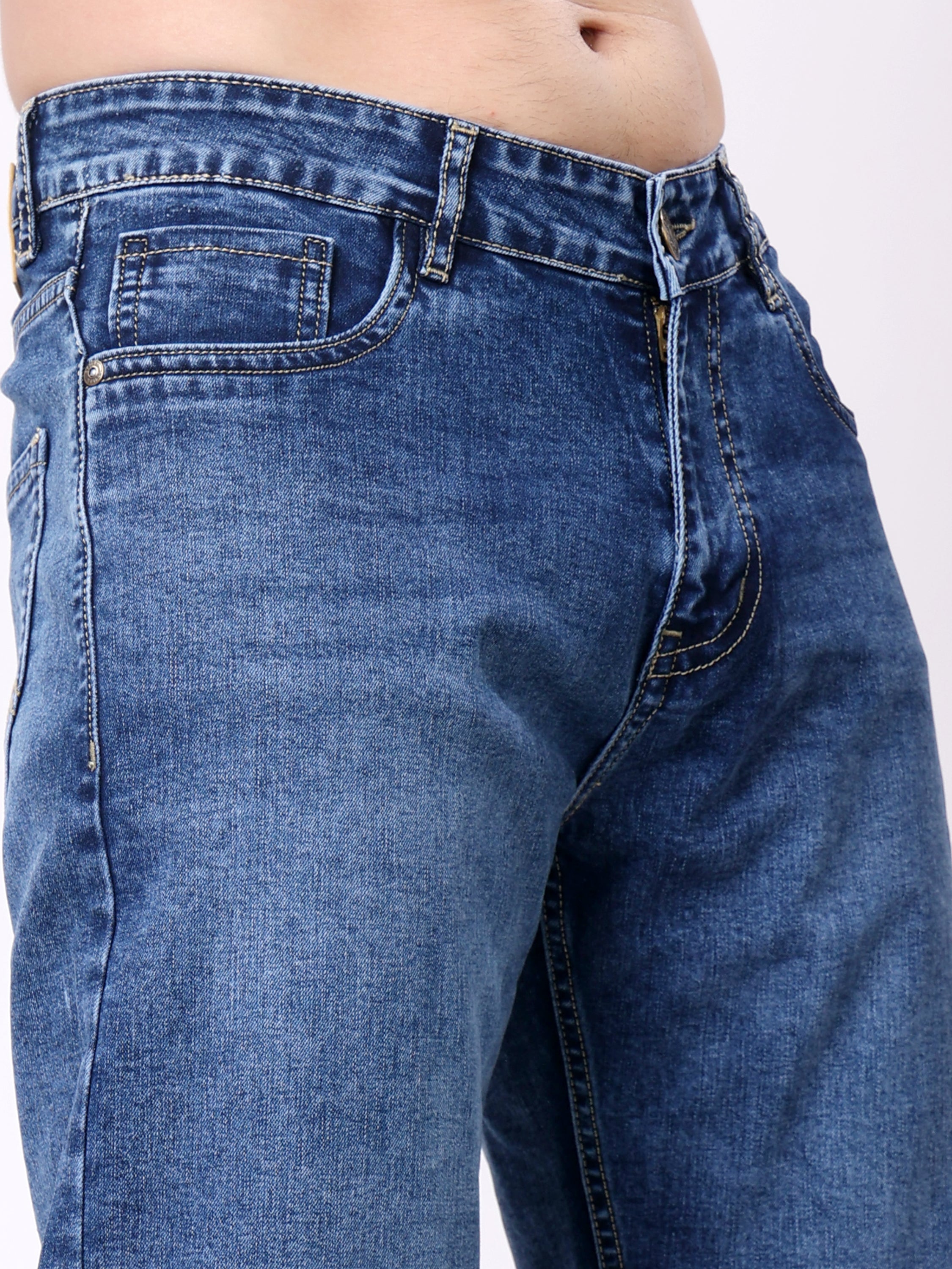Stylox Men’s Comfort Fit Stretchable Denim Jeans - Stylox