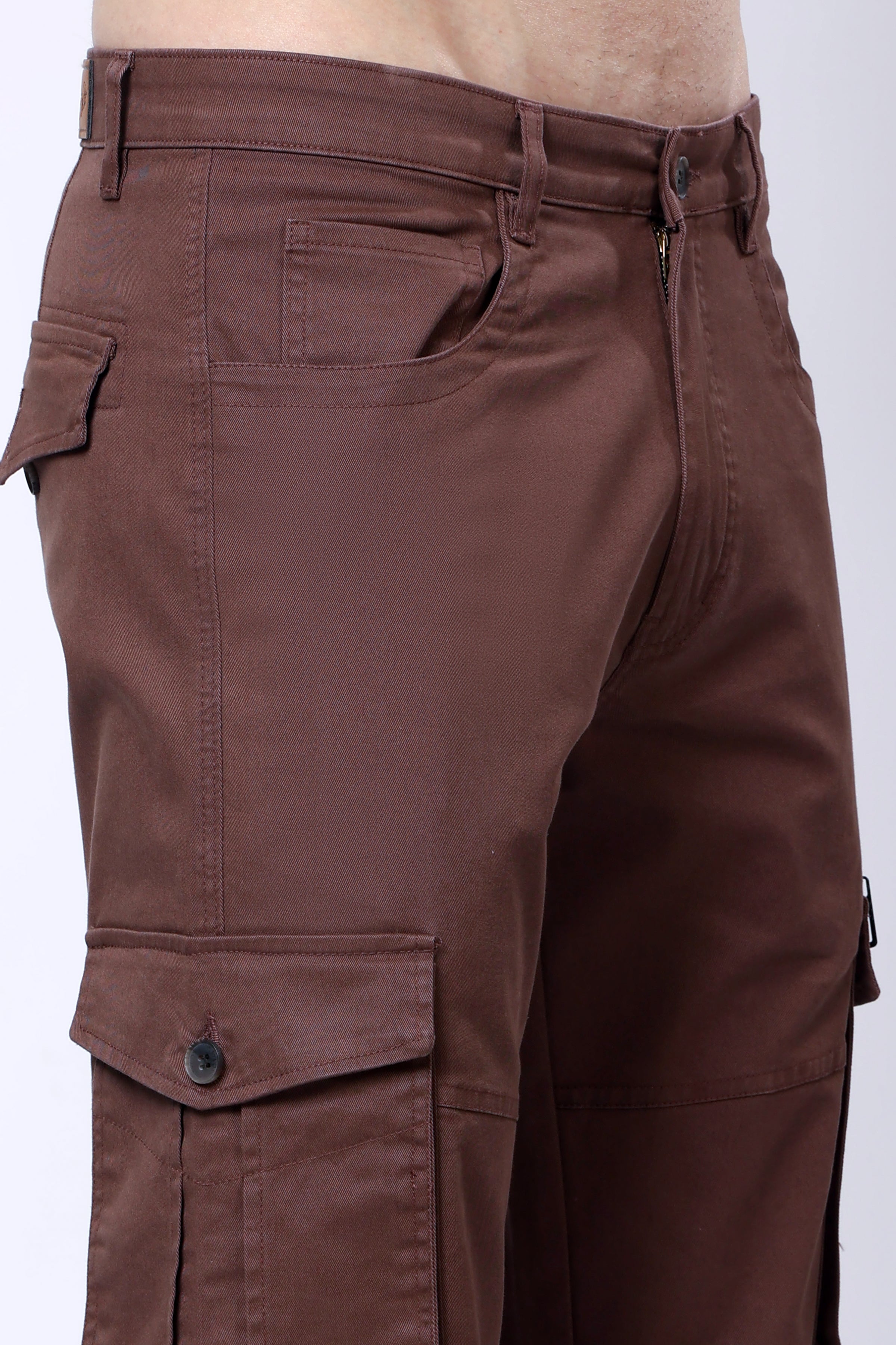 Stylox Men’s Regular Fit Utility Cargo Pants with Multi Pockets - Stylox