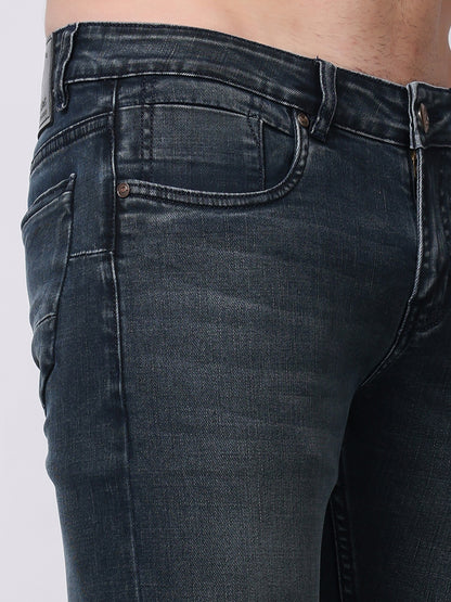 Stylox Men’s Slim Fit Solid Jeans | Stretchable Plain Denim Jeans for Men | Classic Mid-Rise Slim Fit Jeans for Smart Casual Wear