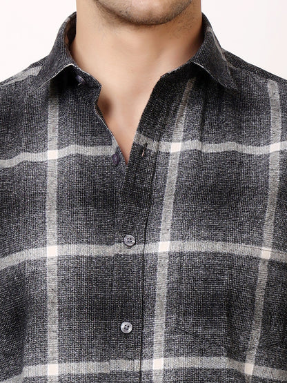 Stylox Men’s Regular Fit Full Sleeve Check Shirt | Casual Cotton Checkered Shirt for Everyday Wear