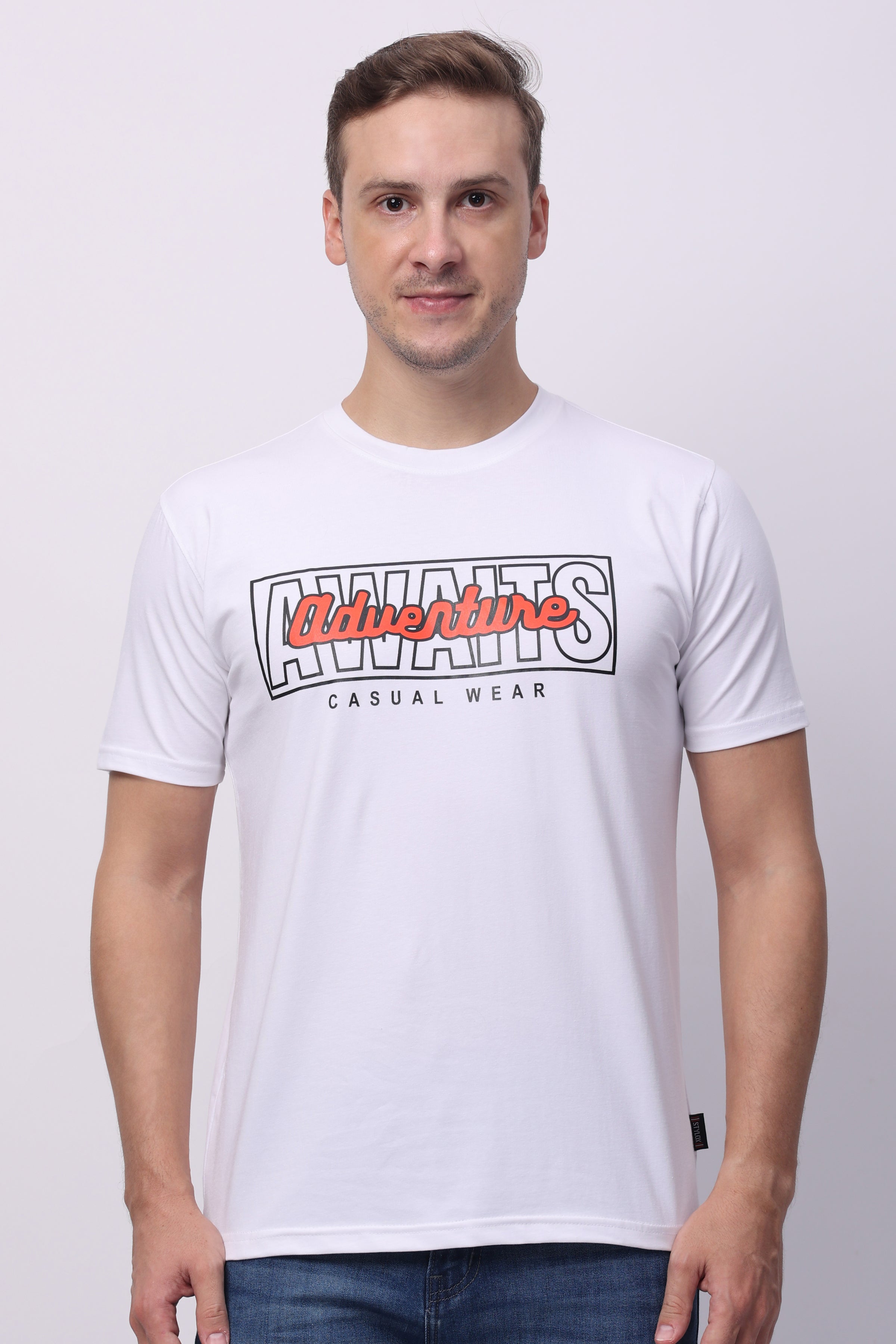 STYLOX MEN CREW NECK PRINTED T-SHIRT FOR MEN - Stylox