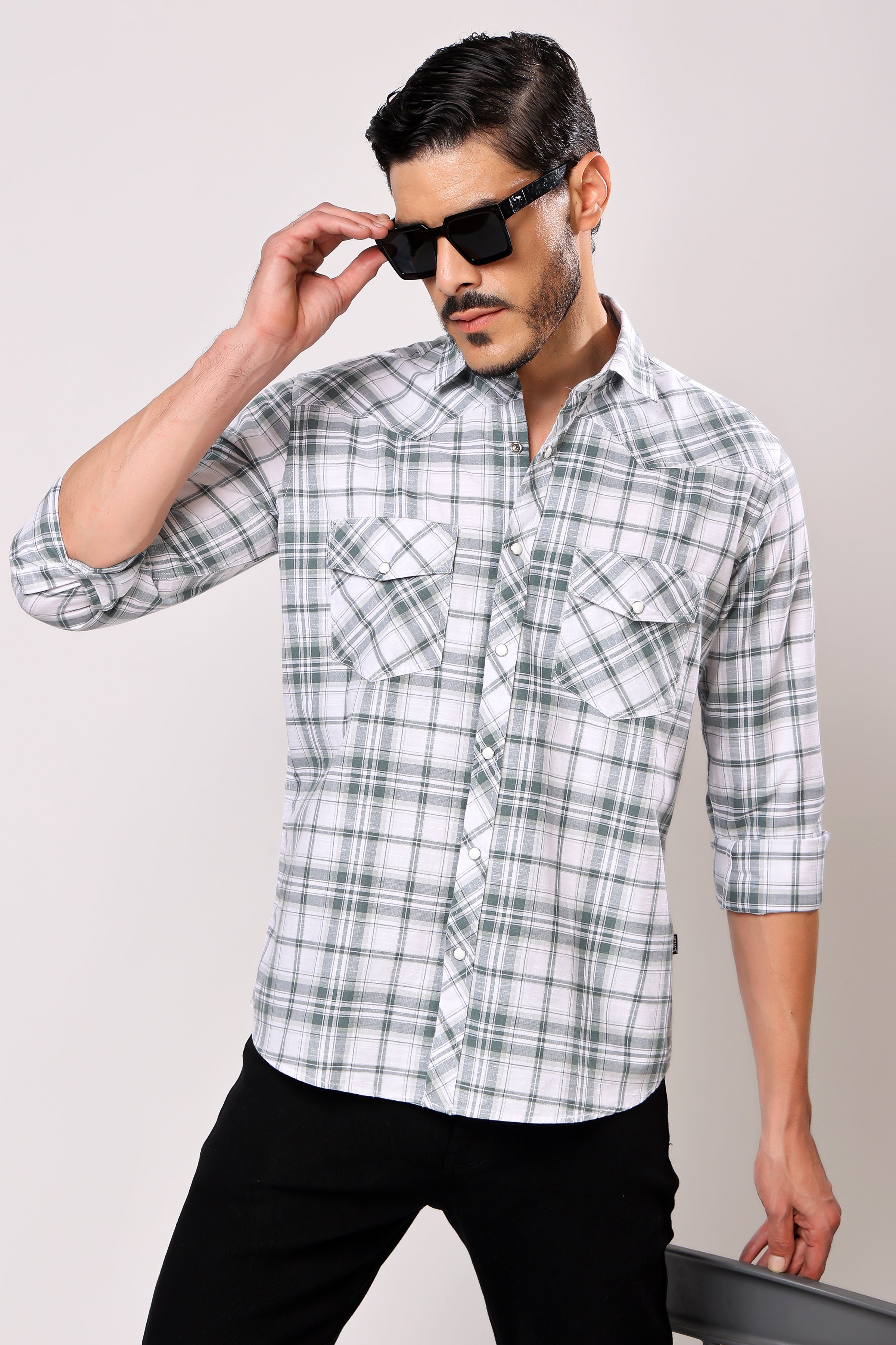 Stylox Men's Full Sleeve Casual Check Shirt