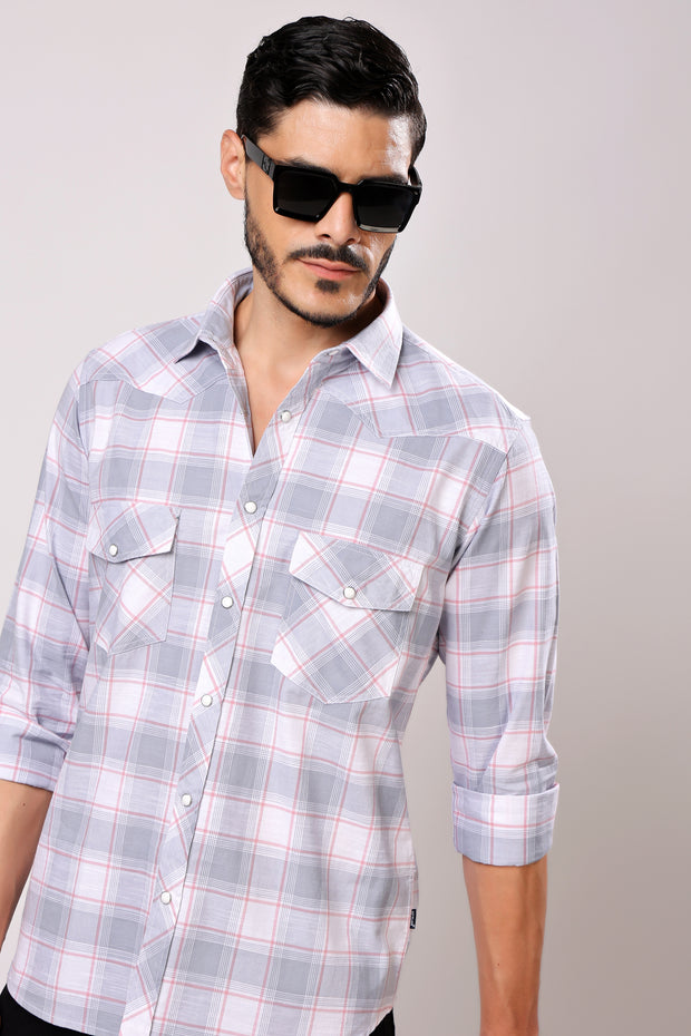 Stylox Men's Full Sleeve Casual Check Shirt