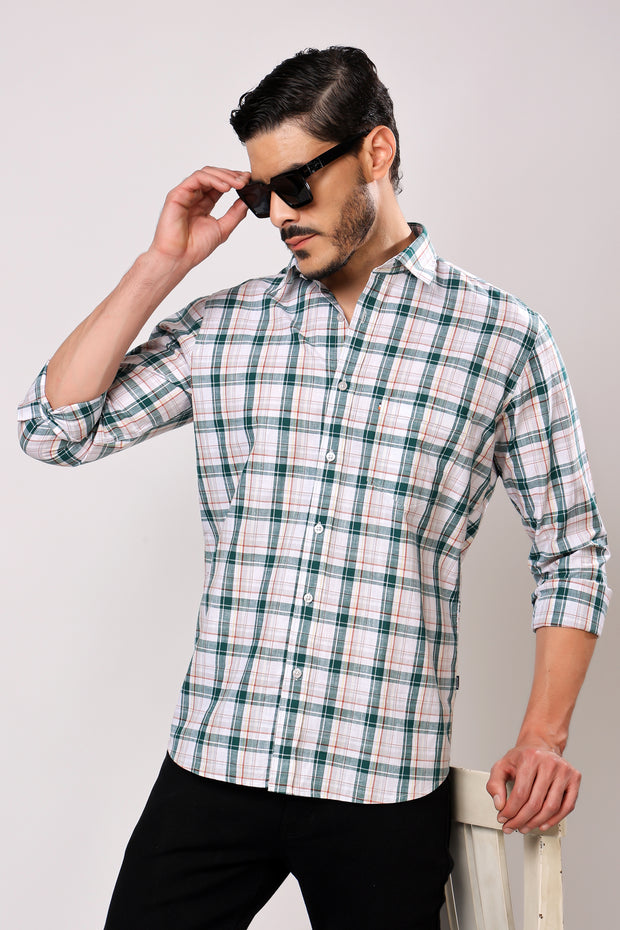 Stylox Men's Casual Full Sleeve Check Shirt