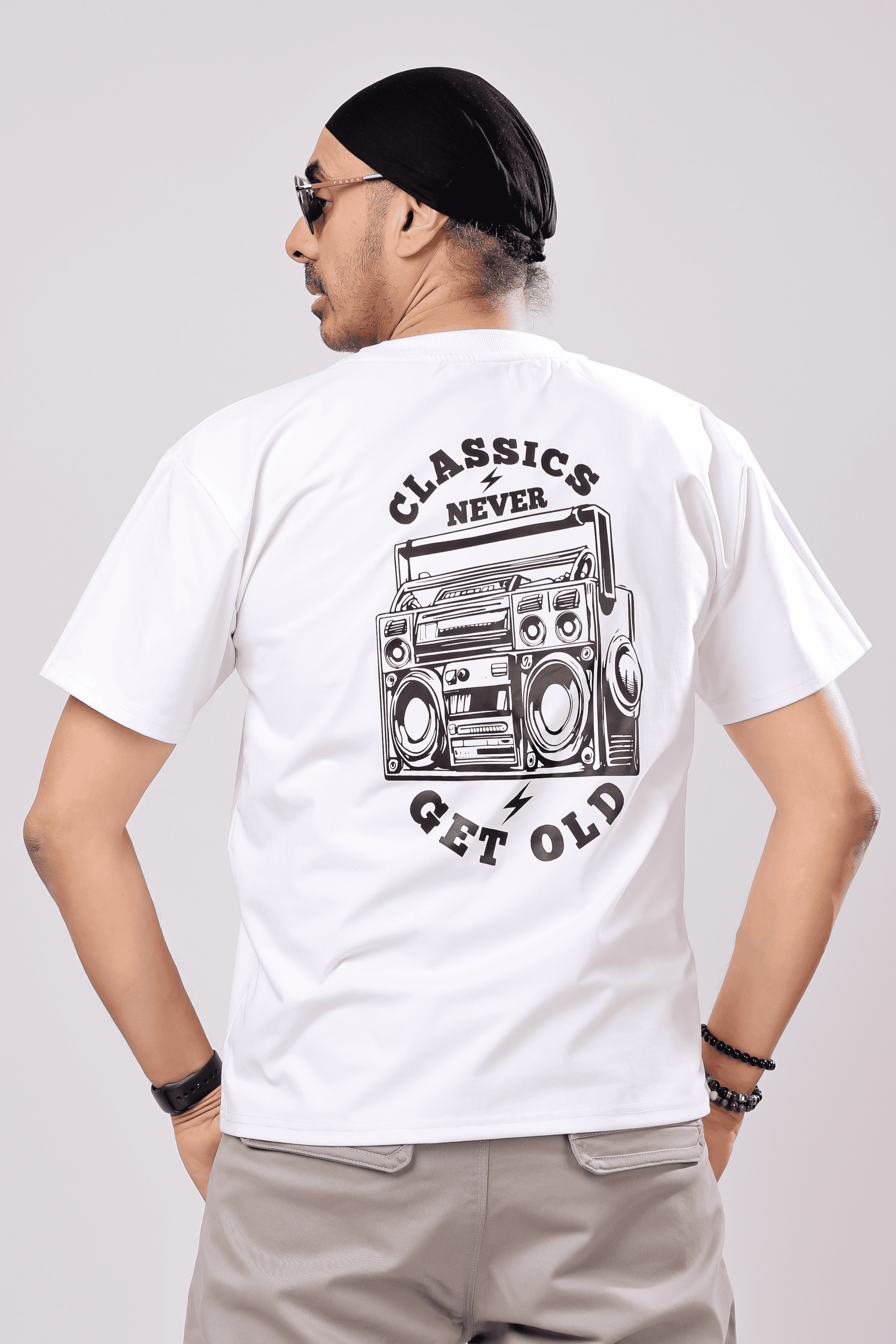 Stylox Men’s Oversized Round Neck Half Sleeve Back Printed T-Shirt | Premium Cotton Loose Fit Graphic Tee for Streetwear &amp; Casual Style