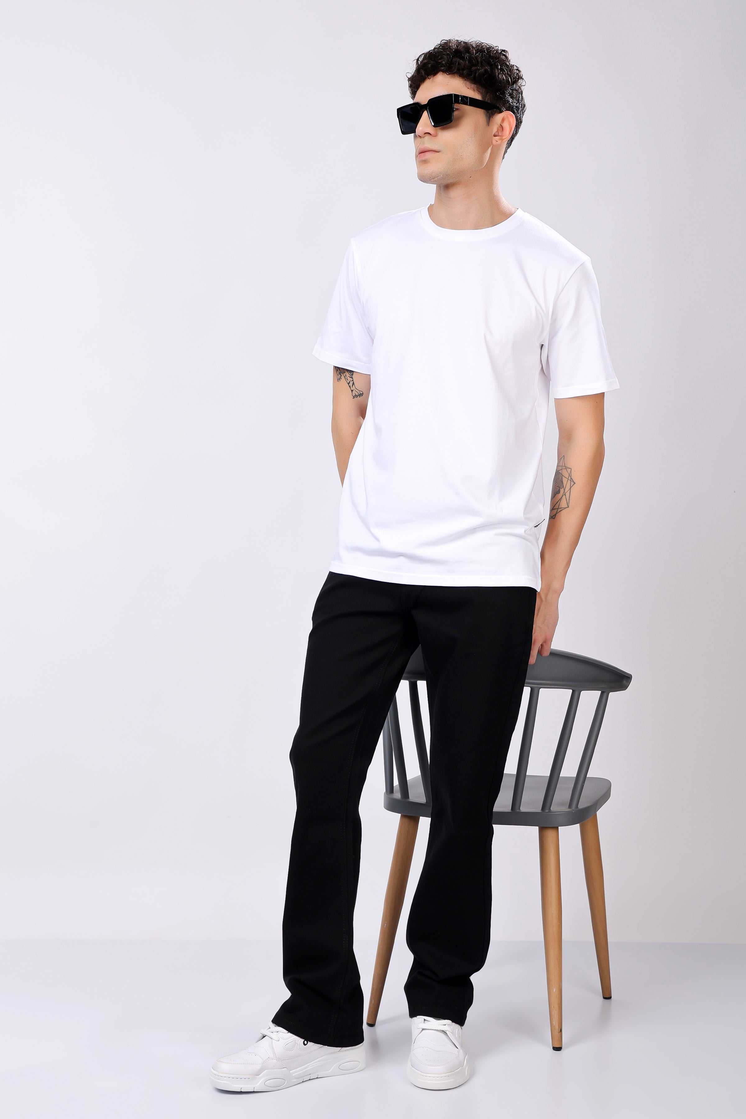 STYLOX Round Neck Solid T-Shirt - Stylox