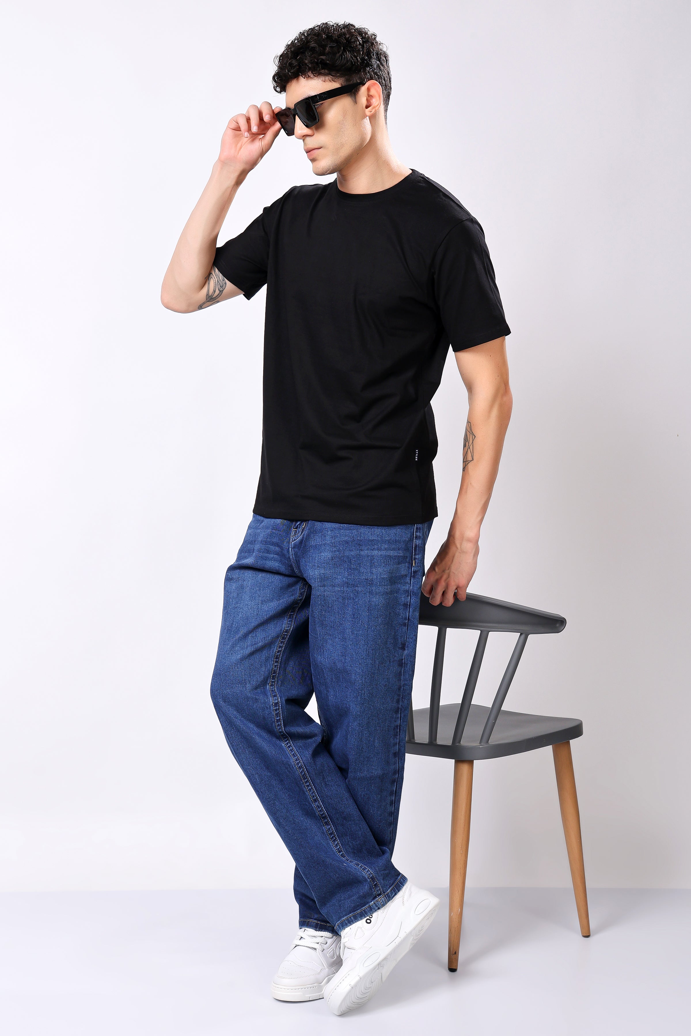 STYLOX Round Neck Solid T-Shirt - Stylox