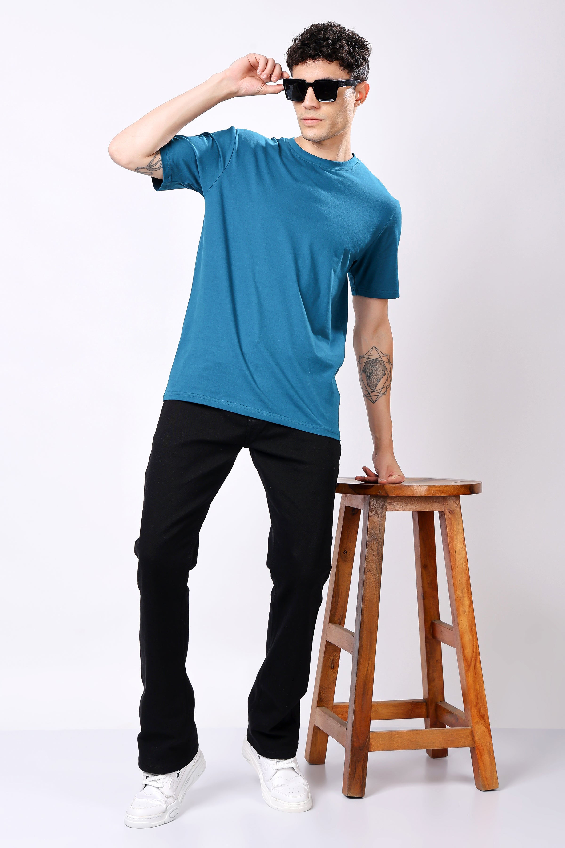 STYLOX Round Neck Solid T-Shirt - Stylox