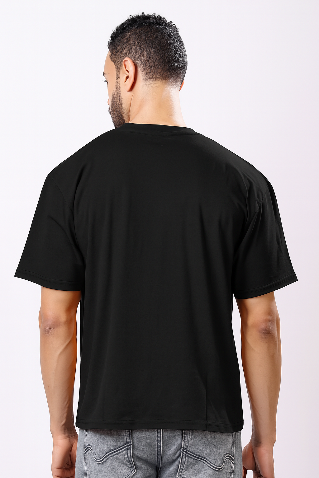 Stylox Men’s Drop Shoulder Round Neck Solid T-Shirt – Oversized Fit, Trendy &amp; Comfortable Casual Wear