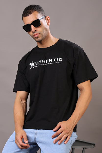 Stylox Men’s Oversized Graphic Printed T-Shirt – Casual Crew Neck