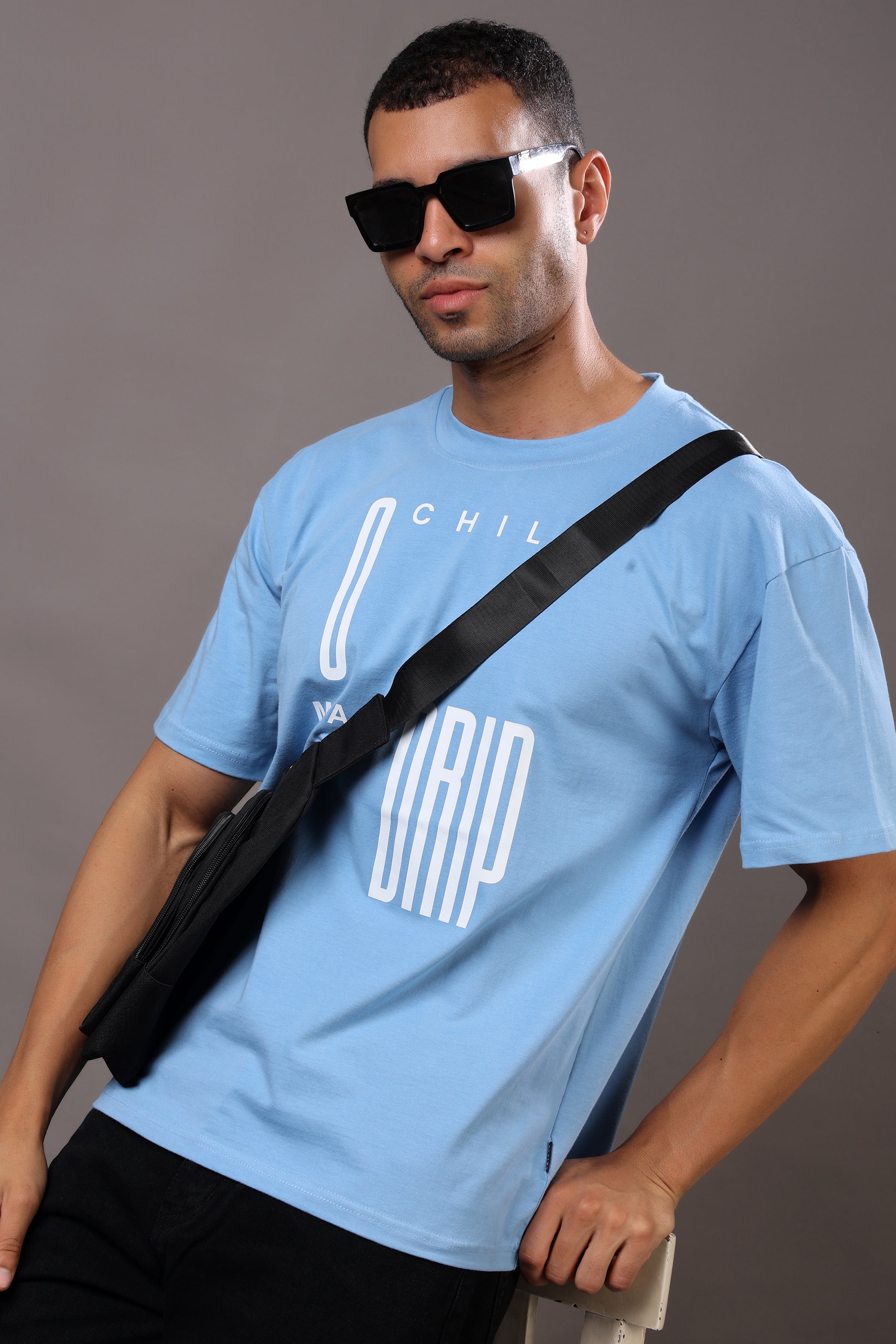 Stylox Men’s Oversized Graphic Printed Crew Neck Casual T-Shirt