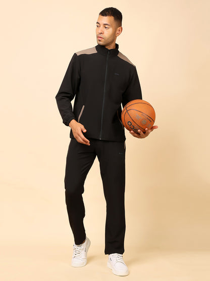 Stylox Men’s Solid Tracksuit | Full Zip High Neck Jacket &amp; Jogger Pants Set | Premium Polyester Activewear for Gym, Sports &amp; Casual Wear