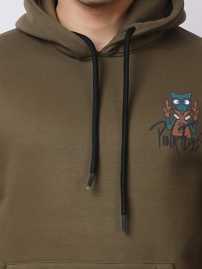 Stylox Men’s Graphic Winter Hoodie – Floyd Printed Pullover with Kangaroo Pocket &amp; Warm Fleece Fabric