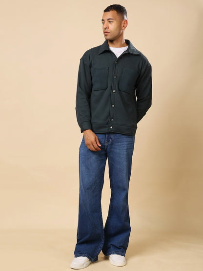 Stylox Men’s Shacket with Button Closure – Stylish Jacket for Every Season
