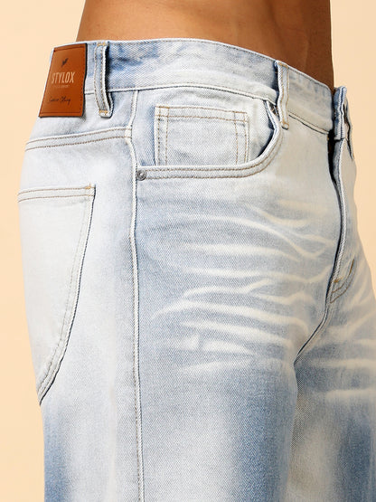 Stylox Men’s Baggy Fit Tie-Dye Washed Jeans | Relaxed Street Style Denim
