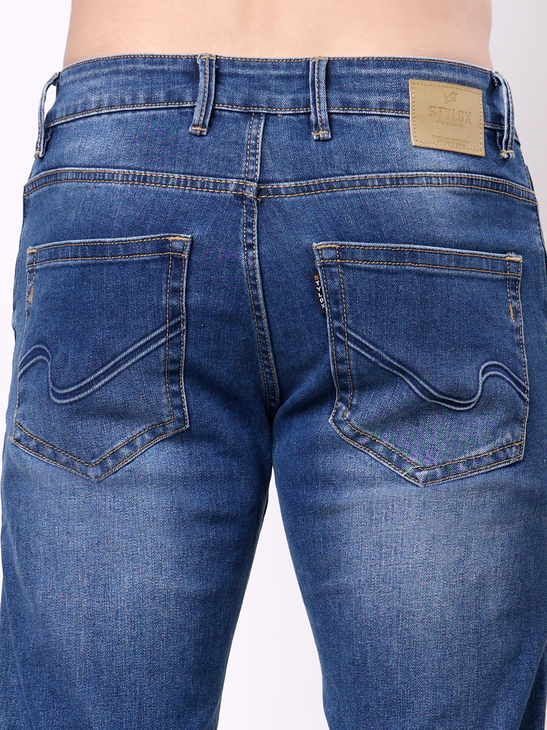 Stylox Men’s Non-Stretch Comfort Fit Denim Jeans - Stylox