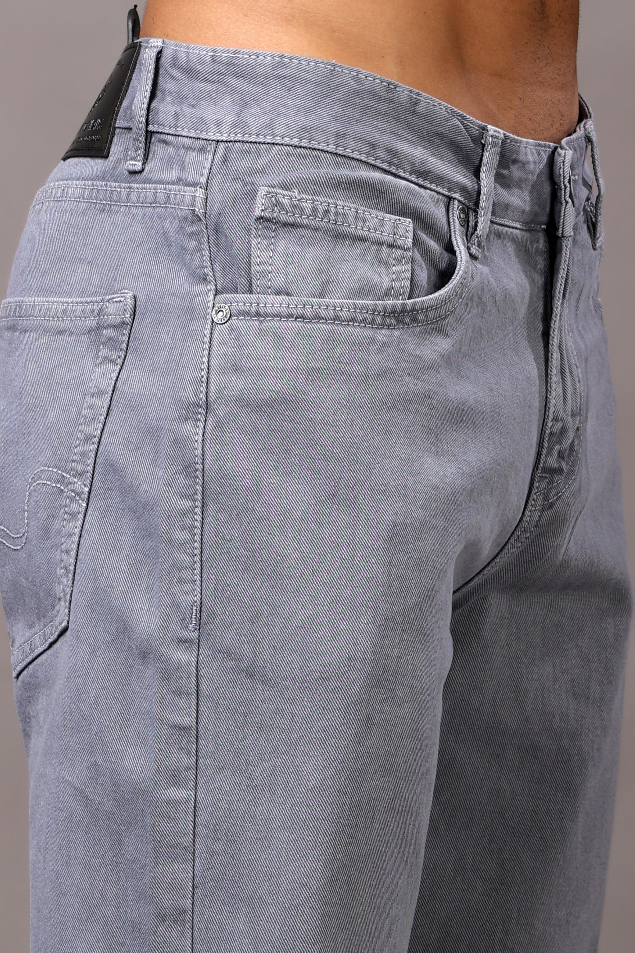 Stylox Men’s Relaxed Fit Denim Jeans - Ash Grey, Black, Steel Grey, Fossil Grey & Olive