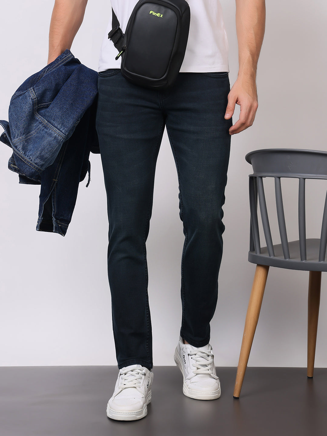 Stylox Men’s Slim Fit Solid Jeans | Stretchable Plain Denim Jeans for Men | Classic Mid-Rise Slim Fit Jeans