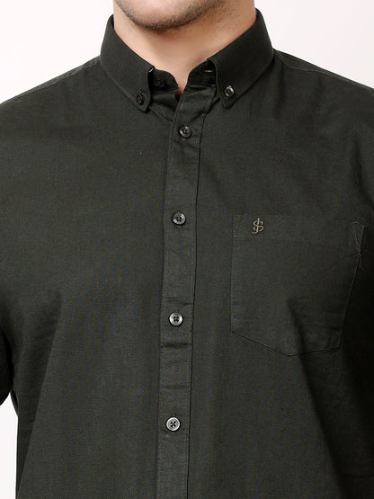 Stylox Men’s Premium Oxford Full Sleeve Solid Shirt | Casual &amp; Formal Wear | Soft Cotton Blend