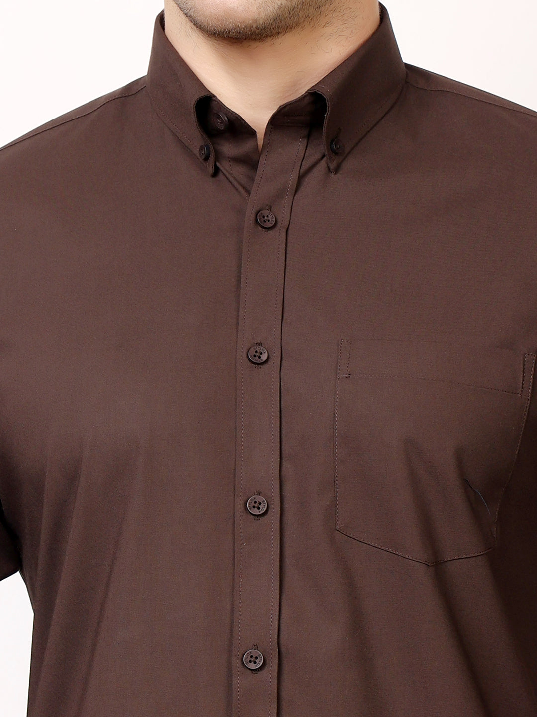 Stylox Men's Regular Fit Solid Casual Shirt with Full Sleeves – Premium Cotton Blend Button-Down Shirt for Smart Everyday Style - Stylox